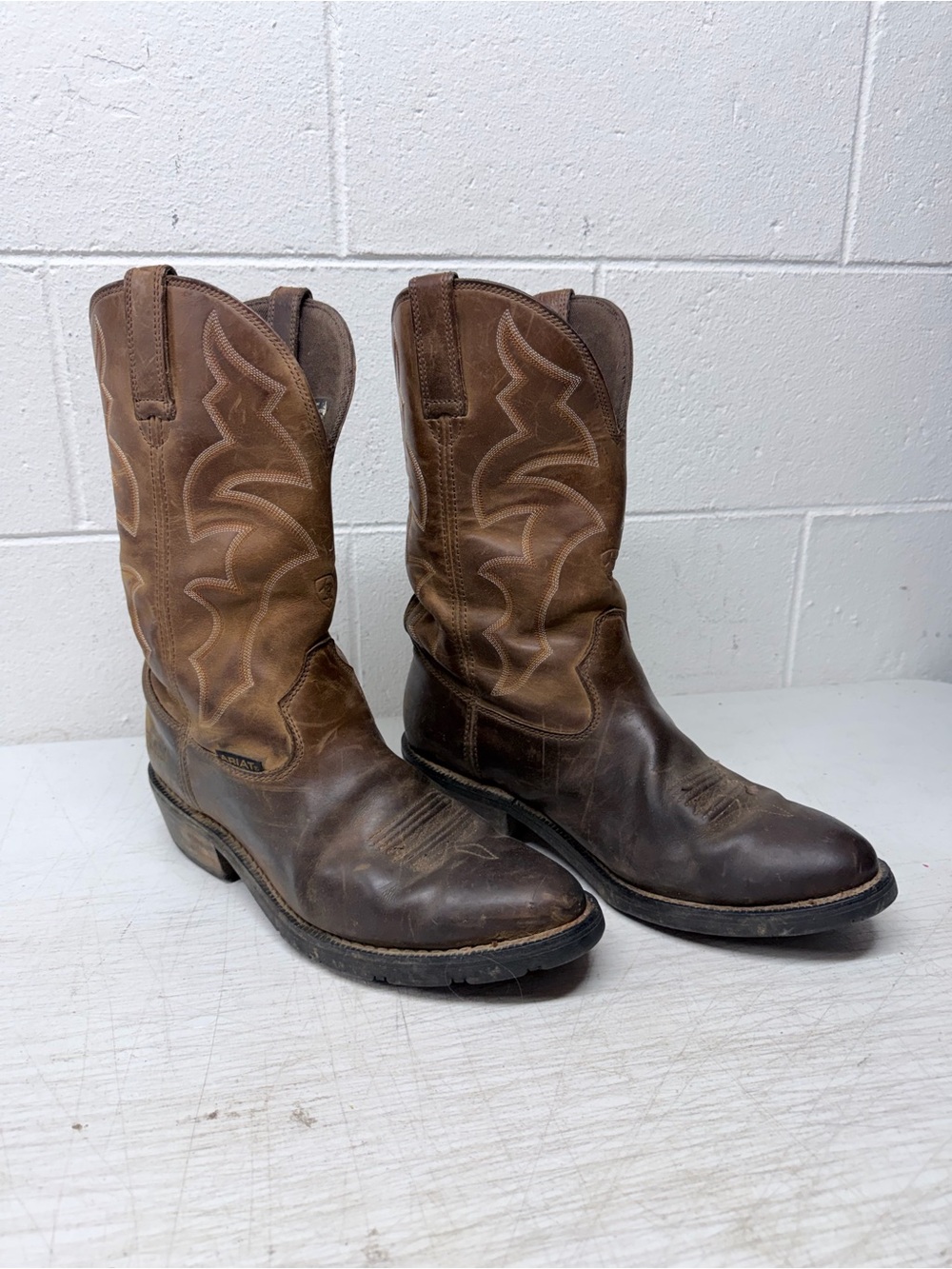 Ariat Ironside Waterproof Mens Work Boots Size 12 EE 10006299 Western Brown